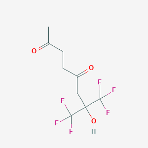 molecular formula C9H10F6O3 B010855 2,5-Octanedione, 7-hydroxy-8,8,8-trifluoro-7-trifluoromethyl- CAS No. 101858-31-5