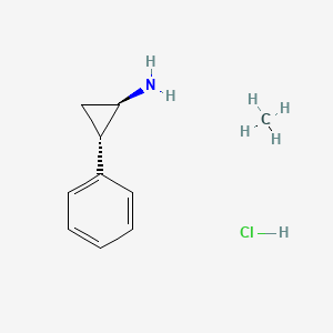 molecular formula C10H16ClN B10855100 methane;(1R,2S)-2-phenylcyclopropan-1-amine;hydrochloride 