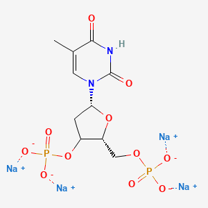 molecular formula C10H12N2Na4O11P2 B10855305 Thymidine 3',5'-diphosphate (tetrasodium) 