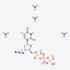 molecular formula C10H28N9O13P3 B10855319 AZT triphosphate (tetraammonium) 