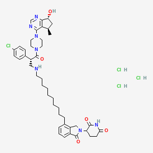 molecular formula C44H59Cl4N7O5 B10855346 INY-03-041 trihydrochloride 