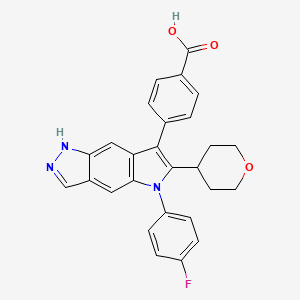 molecular formula C27H22FN3O3 B10855372 A1AT modulator 2 