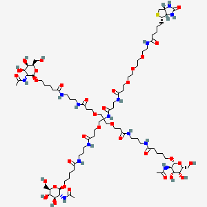 molecular formula C83H146N14O34S B10855432 tri-GalNAc biotin 