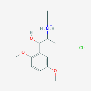 molecular formula C15H26ClNO3 B10855442 tert-butyl-[1-(2,5-dimethoxyphenyl)-1-hydroxypropan-2-yl]azanium;chloride CAS No. 21062-63-5