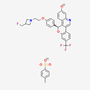 molecular formula C36H32F4N2O6S B10855452 Imlunestrant Tosylate CAS No. 2408840-41-3