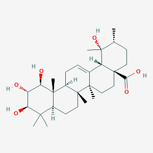 molecular formula C30H48O6 B10855508 1,2,3,19-Tetrahydroxy-12-ursen-28-oic acid 