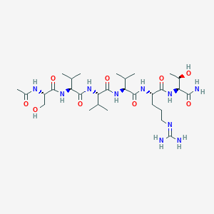 molecular formula C30H56N10O9 B10855615 Ac-SVVVRT-NH2 