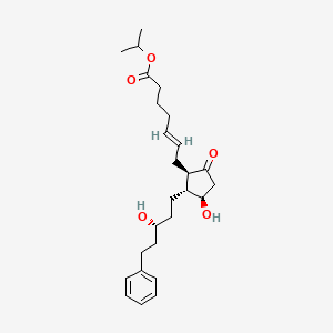 molecular formula C26H38O5 B10855734 propan-2-yl (E)-7-[(1R,2R,3R)-3-hydroxy-2-[(3R)-3-hydroxy-5-phenylpentyl]-5-oxocyclopentyl]hept-5-enoate 