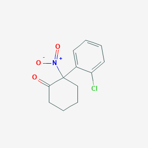 molecular formula C12H12ClNO3 B10855933 2-(2-Chlorophenyl)-2-nitrocyclohexanone 