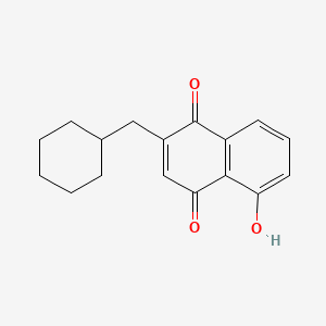 molecular formula C17H18O3 B10855940 2-(Cyclohexylmethyl)-plumbagin 