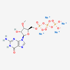 molecular formula C11H14N5Na4O14P3 B10856014 3'-O-Methylguanosine-5'-O-triphosphate (sodium salt) 