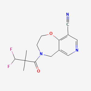 molecular formula C14H15F2N3O2 B10856149 Oditrasertib CAS No. 2252271-93-3