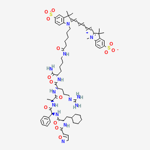 molecular formula C68H90N13O14S2- B10856268 Isox-Cha-Chg-ARK(Sulfo-Cy5)-NH2 