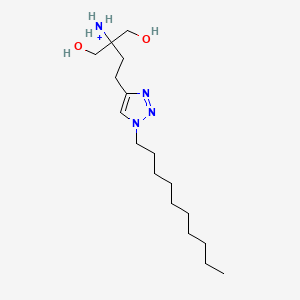 molecular formula C17H35N4O2+ B10856300 2-[2-(1-decyl-1H-1,2,3-triazol-4-yl)ethyl]-1,3-dihydroxypropan-2-aminium 