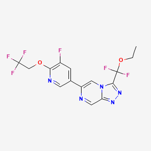molecular formula C15H11F6N5O2 B10856333 Prax-562 CAS No. 2392951-29-8