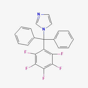 molecular formula C22H13F5N2 B10856339 Pentafluoro-trityl clotrimazole analogue 29a 