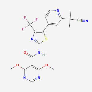 molecular formula C20H17F3N6O3S B10856367 Trpvicin 