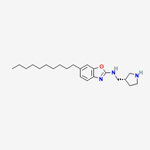 molecular formula C22H35N3O B10856471 (S)-6-Decyl-N-(pyrrolidin-3-ylmethyl)benzo[d]oxazol-2-amine 