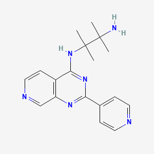 molecular formula C18H22N6 B10856477 2,3-dimethyl-3-N-(2-pyridin-4-ylpyrido[3,4-d]pyrimidin-4-yl)butane-2,3-diamine 