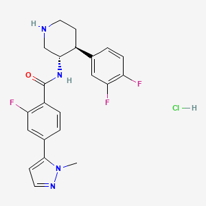 molecular formula C22H22ClF3N4O B10856517 Hu7691 