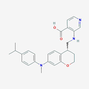 molecular formula C26H29N3O3 B10856581 Zavondemstat CAS No. 1851412-93-5