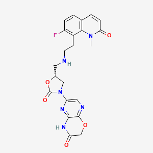 molecular formula C22H21FN6O5 B10856589 BWC0977 