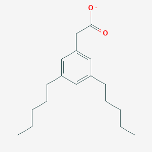 molecular formula C18H27O2- B10856671 2-(3,5-Dipentylphenyl)acetate 