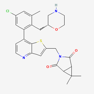 molecular formula C27H28ClN3O3S B10856675 USP7-797 