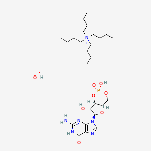 molecular formula C26H49N6O8P B10856736 Cyclic GMP (TBAOH) 