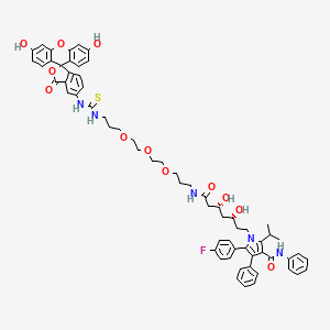 molecular formula C64H68FN5O12S B10856878 Atrovastatin-PEG3-FITC 