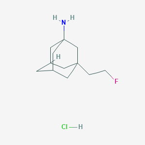 molecular formula C12H21ClFN B10856900 Fluoroethylnormemantine hydrochloride 