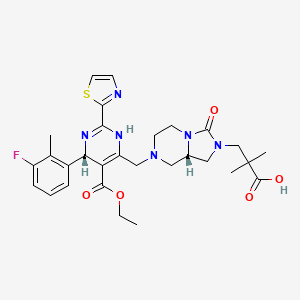 molecular formula C29H35FN6O5S B10856994 Linvencorvir CAS No. 1808248-05-6