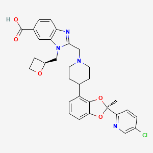 molecular formula C31H31ClN4O5 B10857036 Lotiglipron CAS No. 2401892-75-7