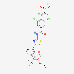 molecular formula C29H32Cl2N2O5S B10857049 Butyzamide 
