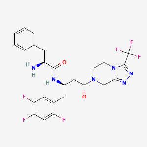 molecular formula C25H24F6N6O2 B10857053 Sitagliptin fenilalanil CAS No. 1339955-03-1