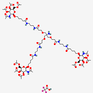 molecular formula C81H129F3N10O38 B10857086 Tri-GalNAc(OAc)3 TFA 