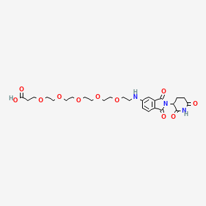 molecular formula C26H35N3O11 B10857117 Pomalidomide-5'-PEG5-C2-COOH 