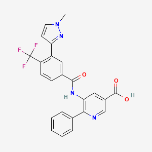 molecular formula C24H17F3N4O3 B10857238 TrkA-IN-3 