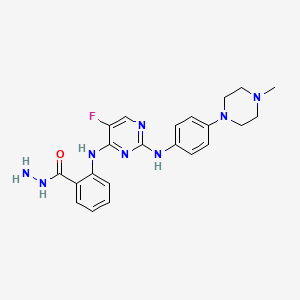 molecular formula C22H25FN8O B10857261 RSH-7 