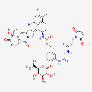 molecular formula C47H45FN6O17 B10857337 Mal-Gly-PAB-Exatecan-D-glucuronic acid 