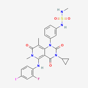 molecular formula C25H24FIN6O5S B10857346 Trametiglue 