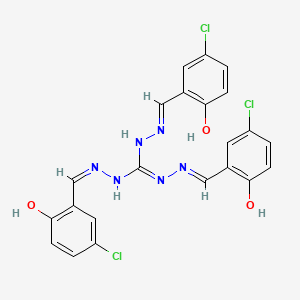 molecular formula C22H17Cl3N6O3 B10857352 Polatuzumab vedotin 