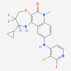 molecular formula C21H18ClF3N4O2 B10857356 CCT374705 