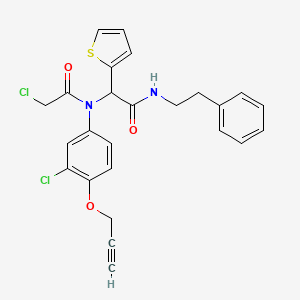 molecular formula C25H22Cl2N2O3S B10857393 ML162-yne 