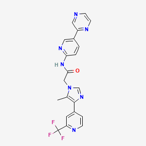 molecular formula C21H16F3N7O B10857406 Zamaporvint CAS No. 1900754-56-4