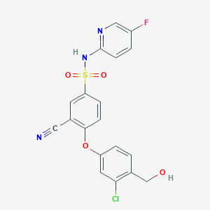 molecular formula C19H13ClFN3O4S B10857438 URAT1 inhibitor 8 