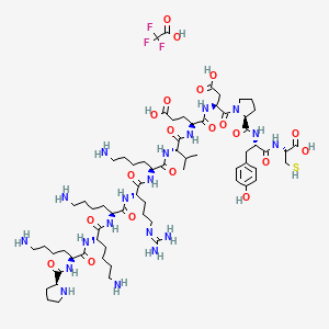 molecular formula C68H112F3N19O20S B10857561 SV40 T-Ag-derived NLS peptide (TFA) 