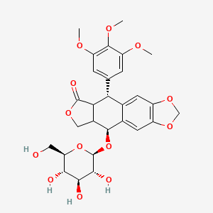 molecular formula C28H32O13 B10857583 Podophyllotoxin 7-glucoside 