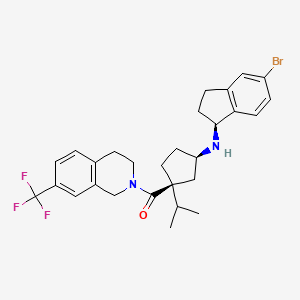 molecular formula C28H32BrF3N2O B10857614 (1S)-CCR2 antagonist 1 