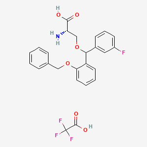 molecular formula C25H23F4NO6 B10857742 ALX-1393 TFA 